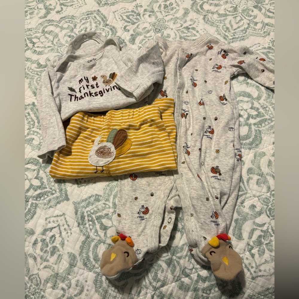 Thanksgiving Outfits Size 0-3 months